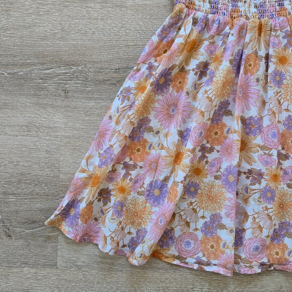 Tularosa Aurora Off-Shoulder Floral Smocked Waist Mini Dress Small NWOT $198 - Picture 15 of 17